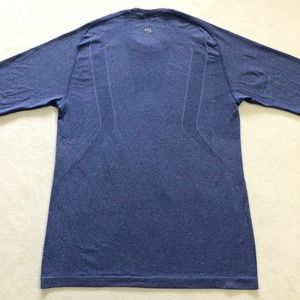 Lululemon Men Blue Metal Vent Tech LS Long Sleeve Round Neck Seamless Shirt S